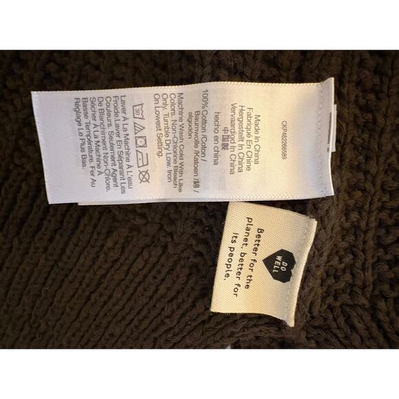 Madewell Chunky Bobble Knit Cardigan Sweater Green Relaxed Fit Boho Cabincore - Picture 12 of 13